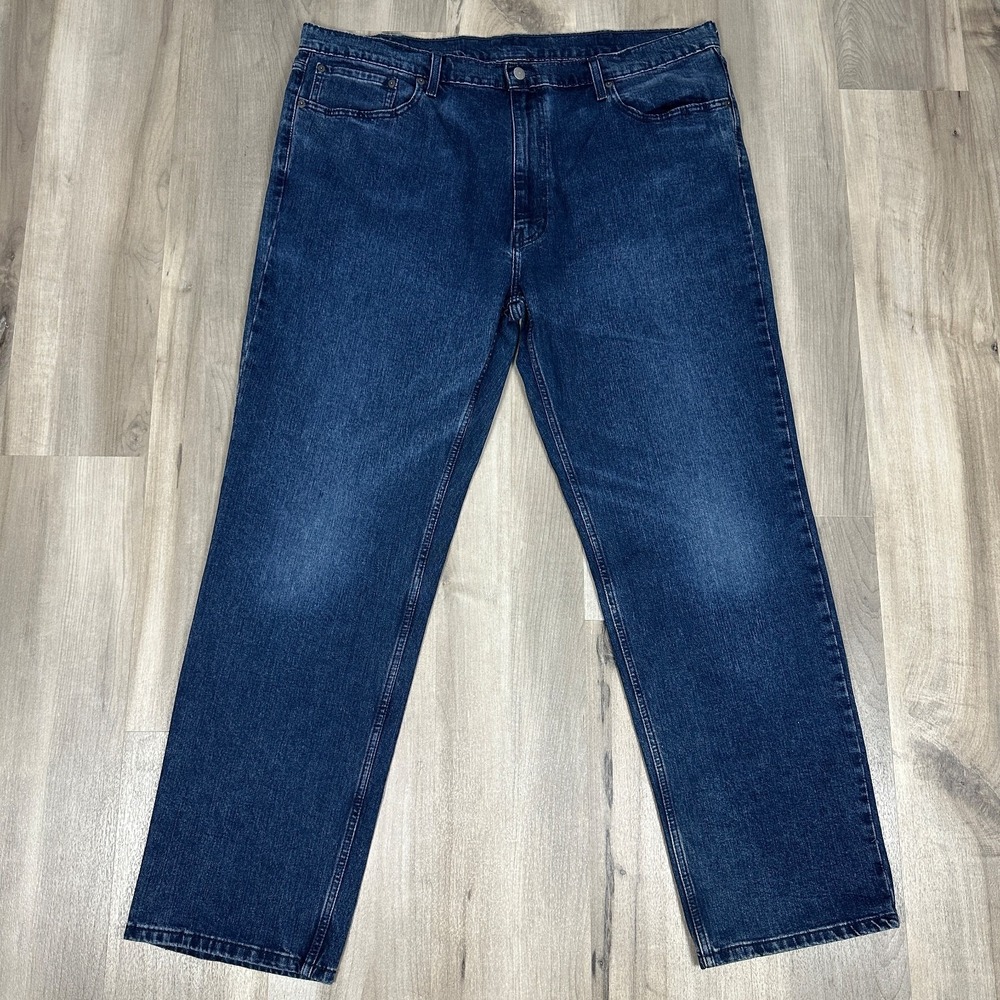 Levi's 559 Men's Jeans W44 L34 Dark Wash Straight Leg Stretch Denim Red Tab